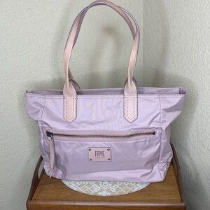Frye Ivy Nylon and Leather Tote Bag Lilac Shoulder bag